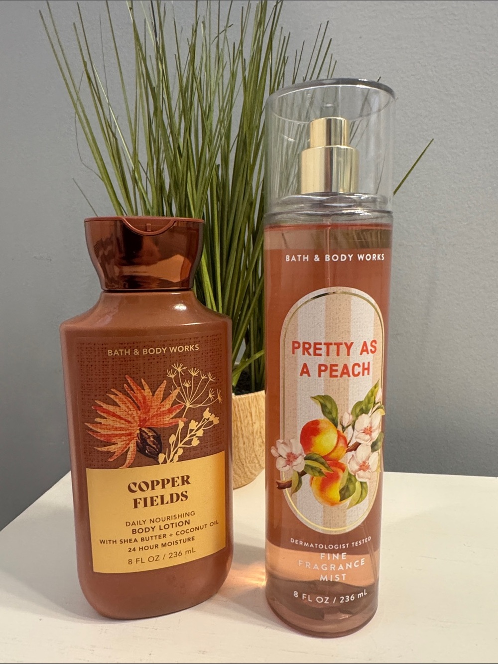 NWT- Bath & Body Works Copper Fields lotion & Pretty as Peach fragrance mist